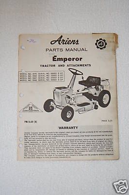 ARIENS EMPEROR OPERATING INSTRUCTIONS & PARTS LIST  