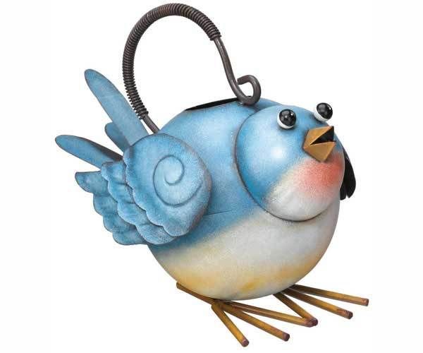   Bird Watering Can Whimsical Yard Art Garden Decor 657641100462  