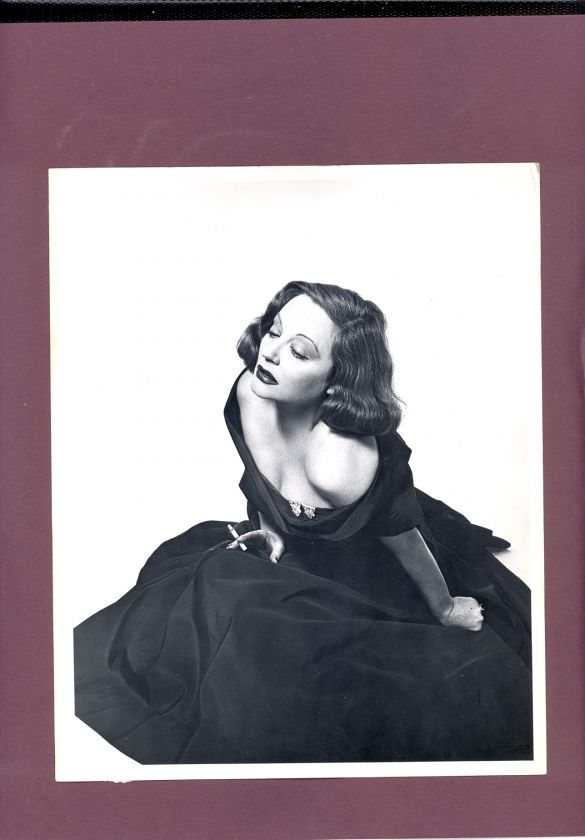 Vintage 1950s Actress Tallulah Bankhead With Cigarette Glamour 