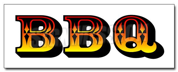 12 BBQ DECAL sticker barbque bbq smoker supplies stand cart trailer 