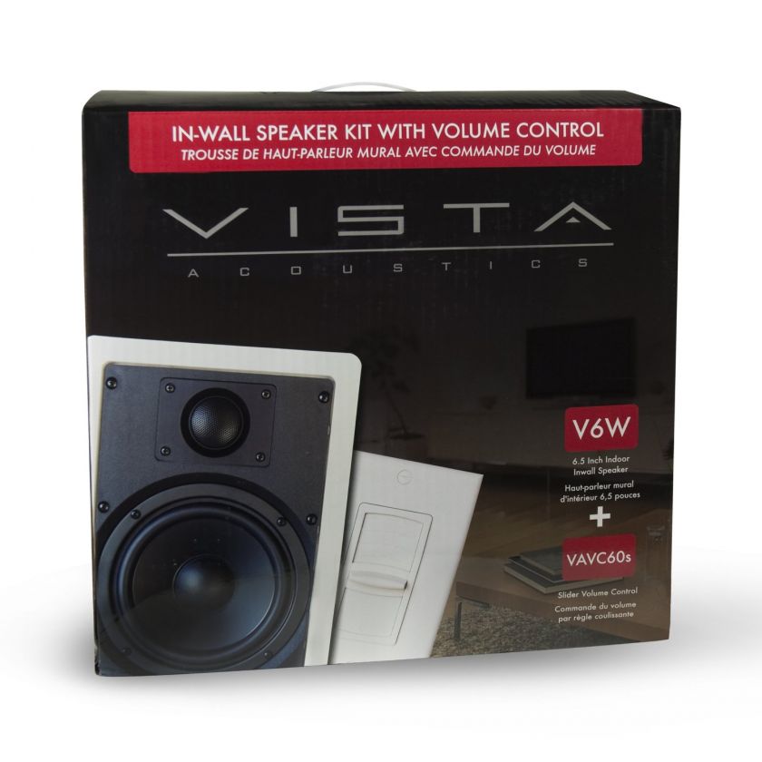 Bazooka Vista 6.5 In wall Speakers with Slider Volume  