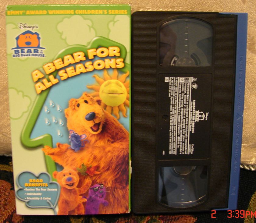 Bear In The Big Blue House A BEAR FOR ALL SEASONS Educational FUN VHS 