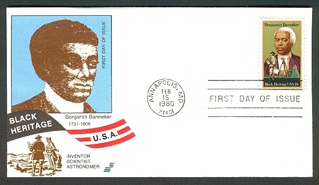 BENJAMIN BANNEKER FDC INVENTOR   SPECTRUM COVERS CACHET  