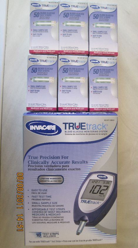 TRUETrack Blood Glucose (300) Test Strips FREE METER  