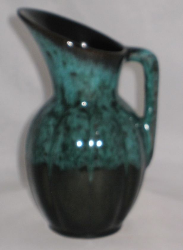 Blue Mountain Pottery Pitcher Creamer , 6 Tall GREEN  