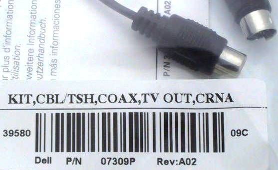 Dell Composite TV Out Adapter Cable NEW SEALED  