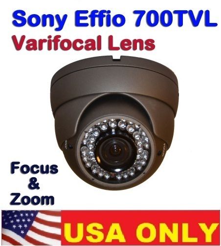   Effio ExView 700 TV Lines 42IR Varifocal Security Camera CCTV  