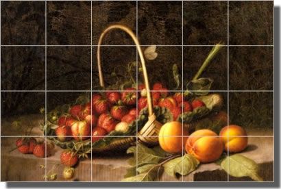 Hammer Strawberry Fruit Kitchen Ceramic Tile Mural  