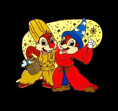 Disney Fantasia Costume CHIP N DALE SORCERER PIN LE 250  