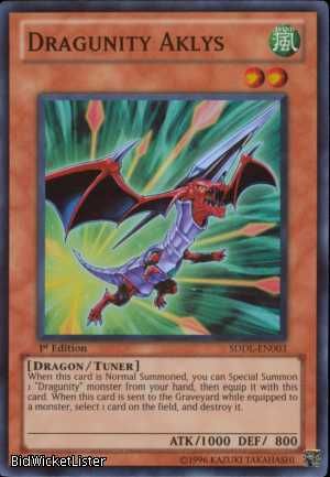 3x SDDL EN003 Dragunity Aklys (SR) Yugioh Card (Mint)  