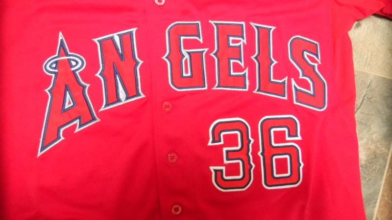 Anahiem Angels Jered Weaver Jersey size 50. Majestic Performance 