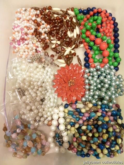 Costume Jewelry Strands of BEADS & PEARLS Mardi Gras  