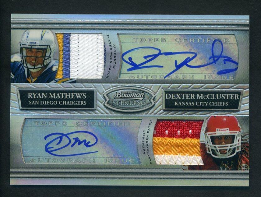 2010 Bowman Sterling Dual Auto Ryan Mathews McCluster  