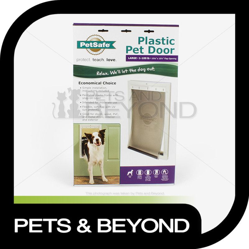 PETSAFE PLASTIC LARGE PET/DOG DOGGIE DOOR PPA00 10960  