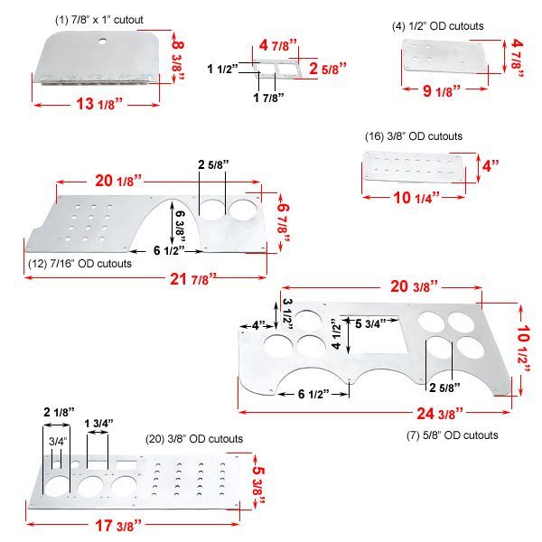 LIVORSI DONZI 35/38 TWIN RAW BLANK BOAT DASH PANEL KI  