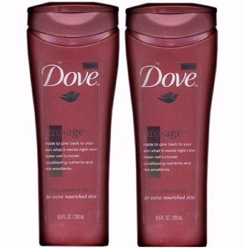 DOVE PRO AGE BODY LOTION CREAM OIL 8.5 OZ PACK OF 2  