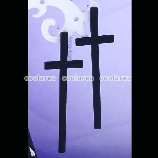   Gothic Big Cross Earring Eardrop Ear Stud Jewelry Unisex Cool  