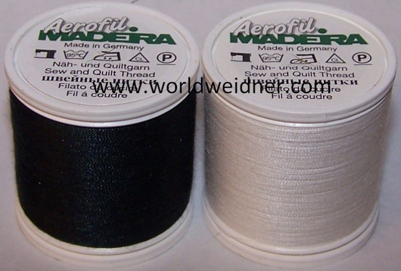 Madeira AEROFIL 2 BLACK &2 WHITE SEWING QUILTING Thread  