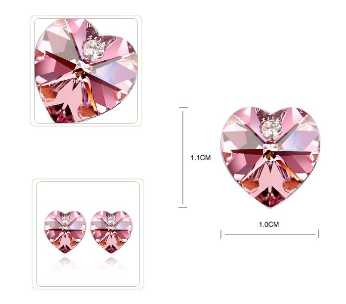 Crystal and Platinum Plating Earring Stud Jewelry  