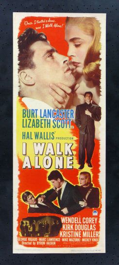 WALK ALONE * ORIGINAL 1948 MOVIE POSTER FILM NOIR  