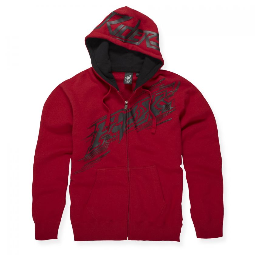 Fox Racing Sonic Flash Zip Fleece Hoody Red XLarge CO  