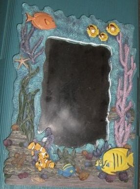 Tropical Fish Framed Mirror   Nemo (clown) 14 x 10  