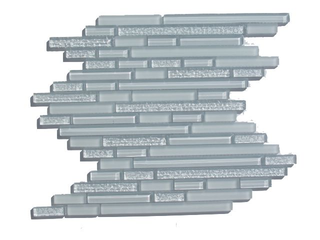 White Horizontal Mosaic Glass Tile / 110 sq ft / Kitchen Backsplash 