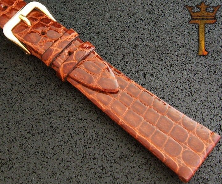 NOS 13/16 Hadley Roma Crocodile Vintage Watch Band  