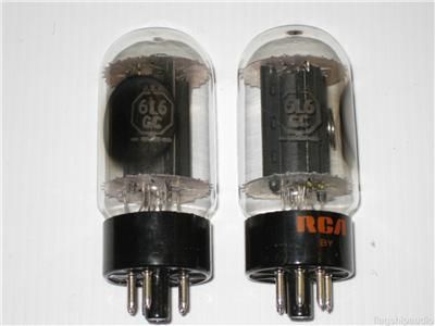 NOS NIB Matched Pair RCA 6L6GC 6L6 GC Power Tubes Black Plate  