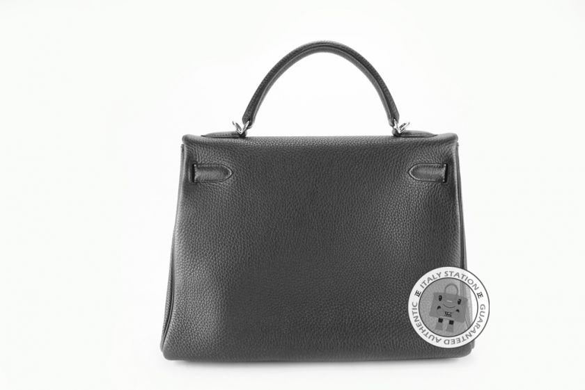 MPRS (NEW) HERMES KELLY BLACK TOGO 32 BAG PHW  