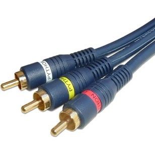 ft Python 3 RCA premium gold A/V AV audio video cable  