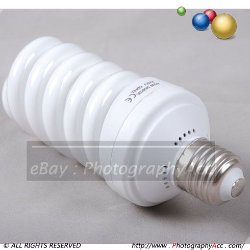 45W 5500K Studio Light Bulb x2 Daylight with E27 Socket  