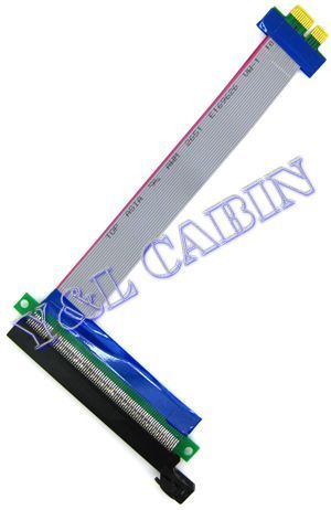 PCI E Express 16X to 1X Riser Card Adapter Flex Cable  