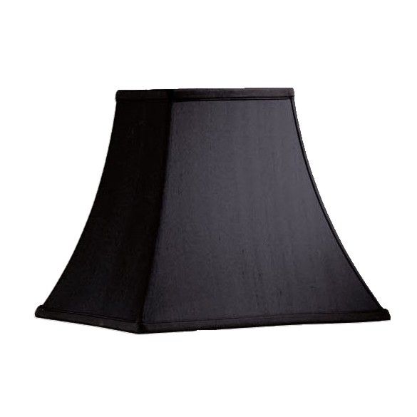   Pagoda Shaped Lamp Shade, Black, Faux Silk Fabric, Laura Ashley  