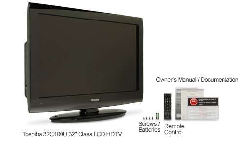 New* 32 Toshiba 32C100U Flat Screen LCD HDTV 720p 60Hz  