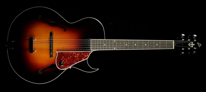 The Loar LH 350 Archtop Cutaway Electric Guitar Vintage Sunburst 