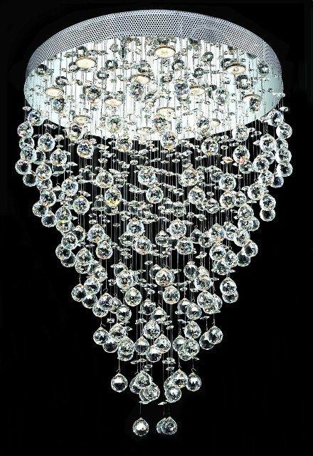 28 Galaxy Dual Mount Crystal Chandelier Light Fixture  