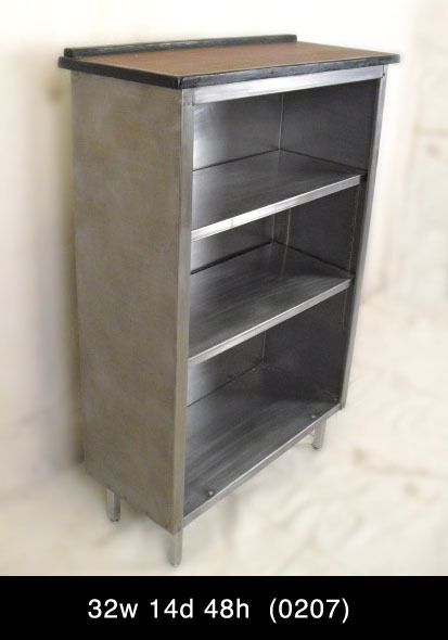 Industrial Metal Wood Top Kitchen Shelves (0207)*.  