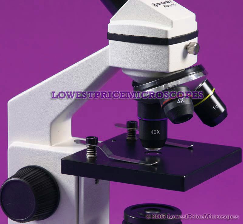   light microscope for use with viewing biological specimens on slides