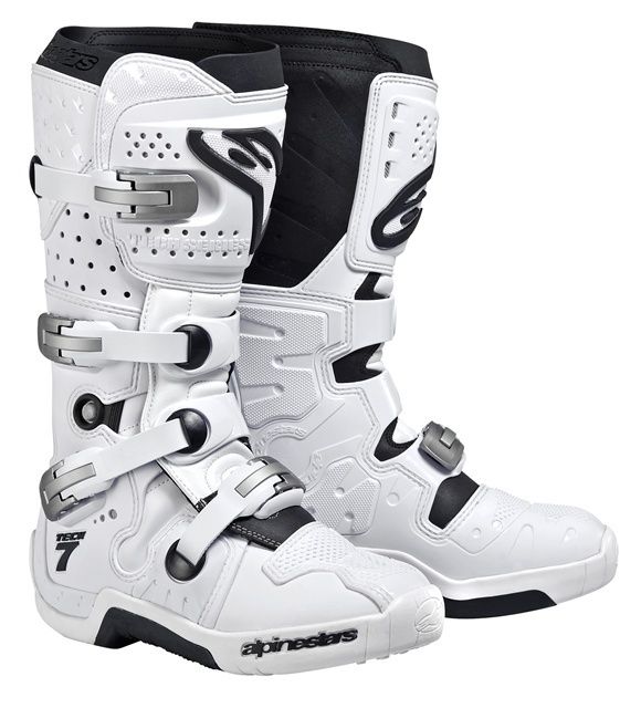 NEW ALPINESTARS TECH 7 MOTOCROSS MX DIRT BIKE BOOTS WHITE WHT 9  