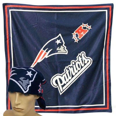   PATRIOTS BLUE RED WHITE FOOTBALL FANDANA BANDANA SCARF LICENSED  