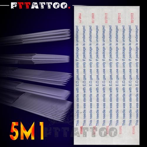 50 Pre sterile Tattoo Needles Single Stack Magnum5  