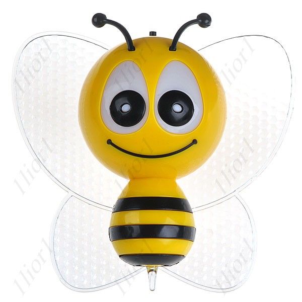 Night Light Lamp Bee Design LED EU Plug Room Deco  