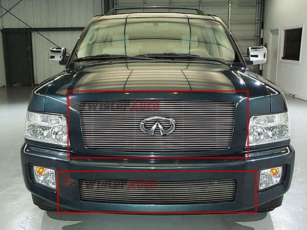   Front Grill Aluminum Grills Combo   Upper + Bumper     Replacement