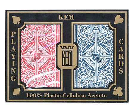 KEM 100% Bridge Size Plastic Playing Cards Casino *  