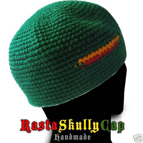 Kufi Skull Cap Hat Tam Rasta Crown Reggae Marley SM fit  