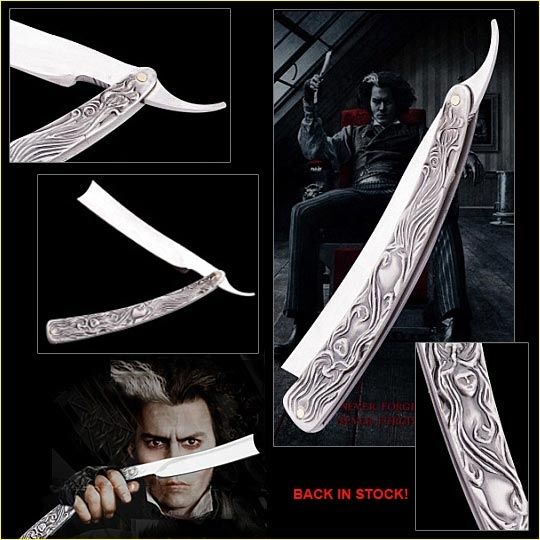 STRAIGHT SHAVING RAZOR   SWEENEY TODD DEMON BARBER NEW  