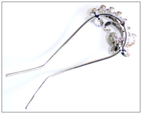   SWAROVSKI crystal butterfly hair pin up comb stick bridal Wedding