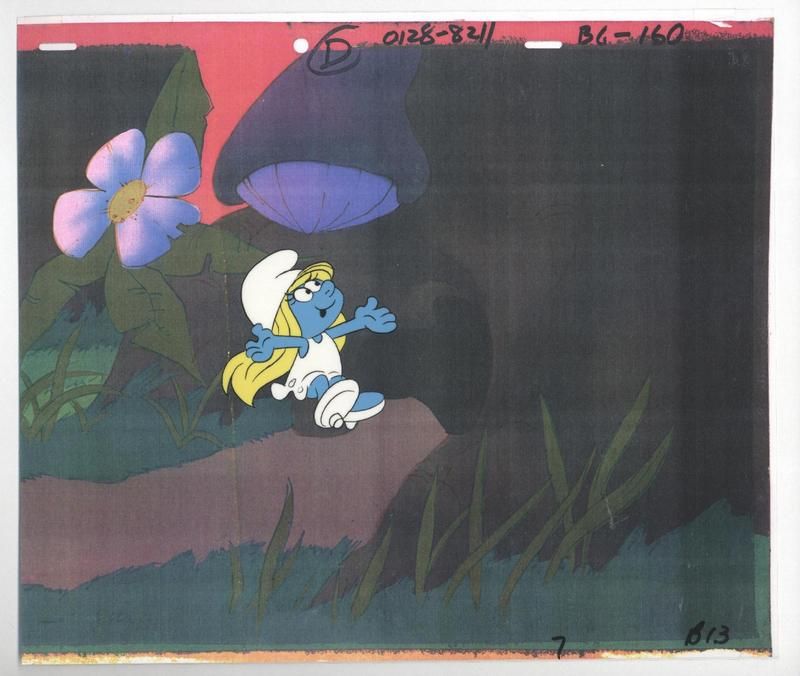 Original Smurfette Smurfs Animation Production Cel 4  