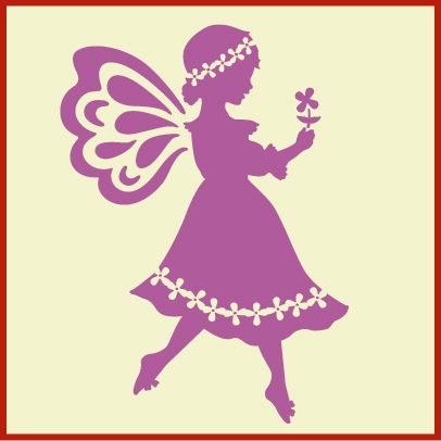 FOLK ART FAIRY 1   SILHOUETTE    The Artful Stencil  